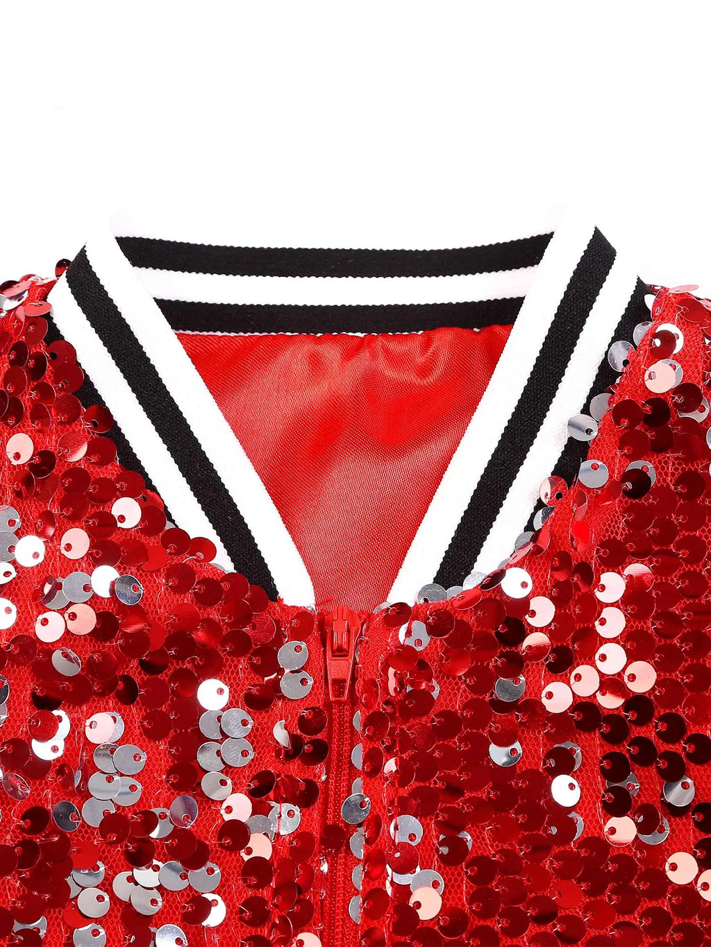 Shiny Sequin Zip Jacket — Kids Dance Performance & Festival Coat