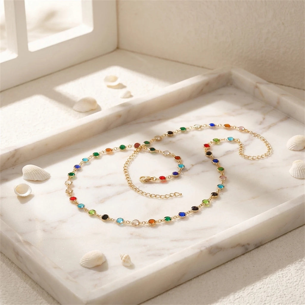 Pearl Waist Chain — Double Layer Diamanté Belly Chain