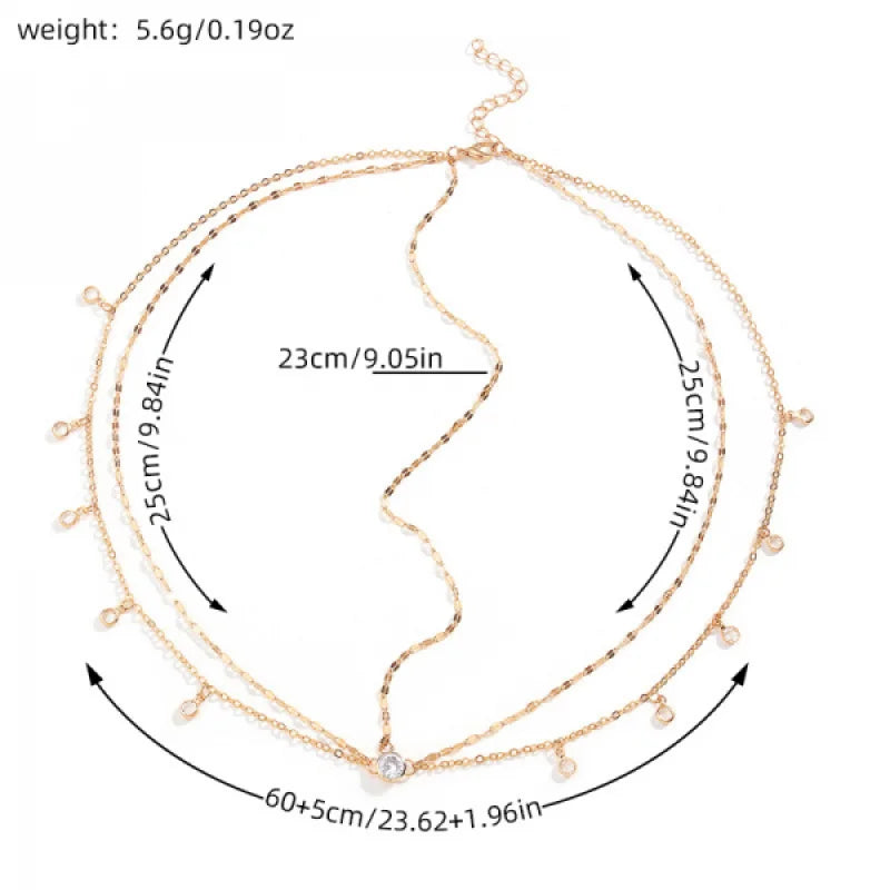 Multi-Layer Diamond Forehead Chain — Wedding & Party Princess Headpiece