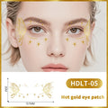 Gold Butterfly Glitter Temporary Tattoos — Festival & Party Metallic Decals
