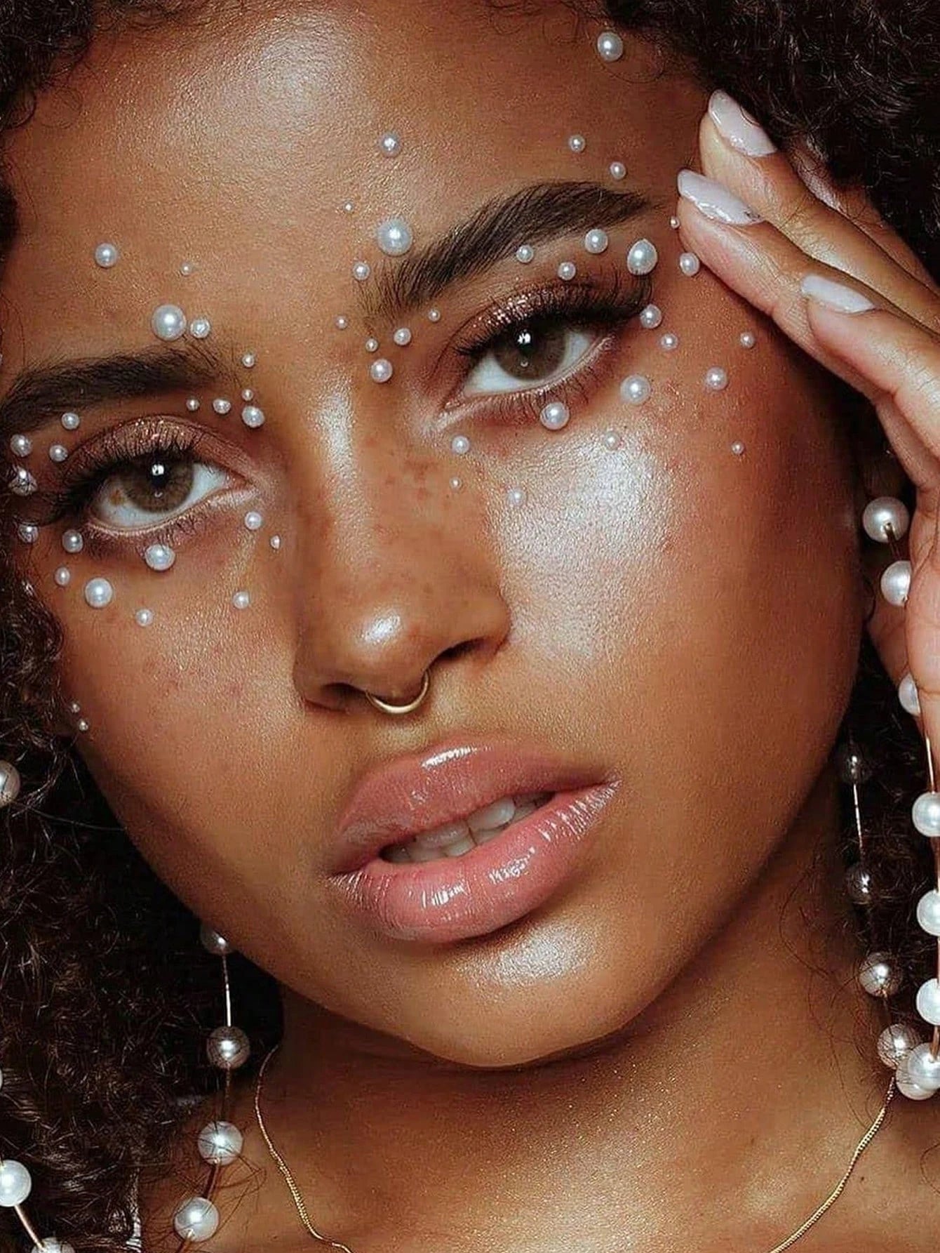 Gold Face Gems Rhinestone Stickers — Festival Glitter Rave Makeup