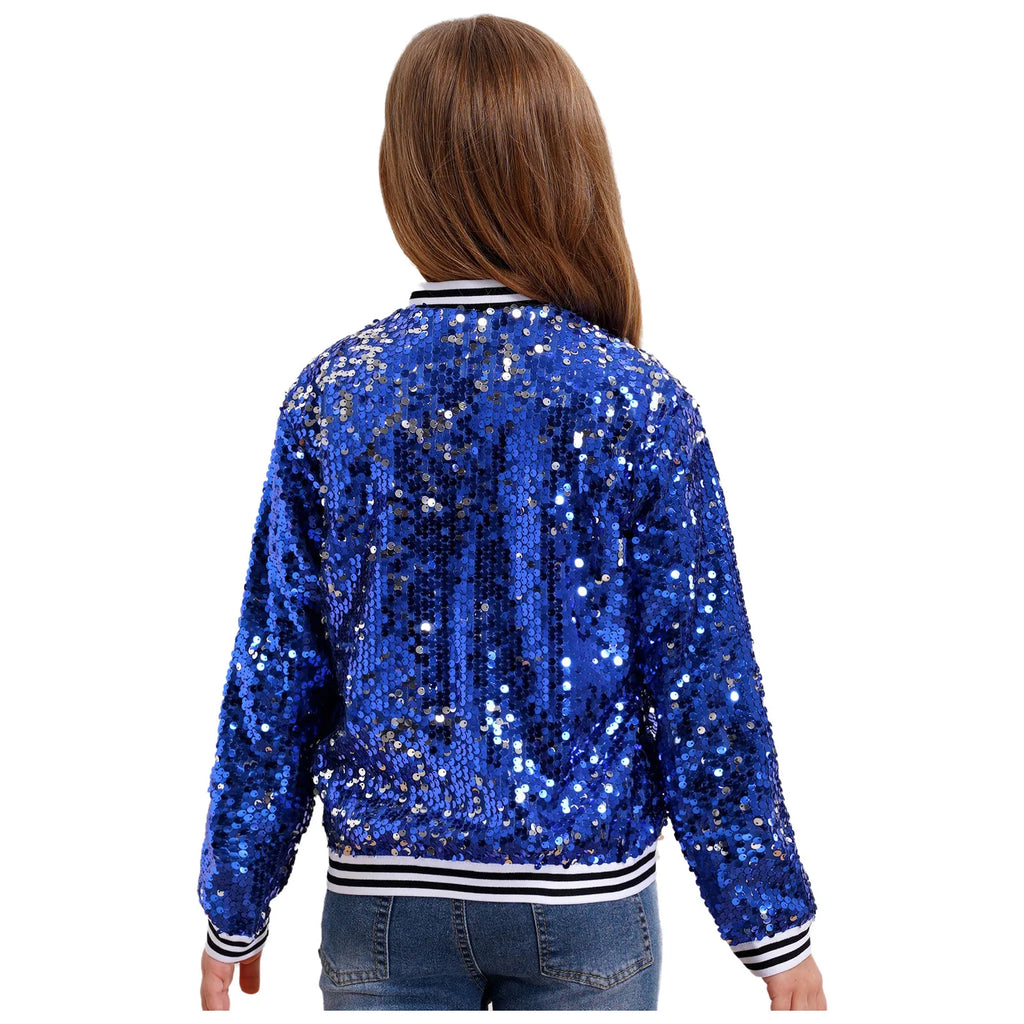 Sequin Bomber Jacket — Kids Hip Hop Dance & Festival Outerwear