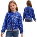 Shiny Sequin Zip Jacket — Kids Dance Performance & Festival Coat