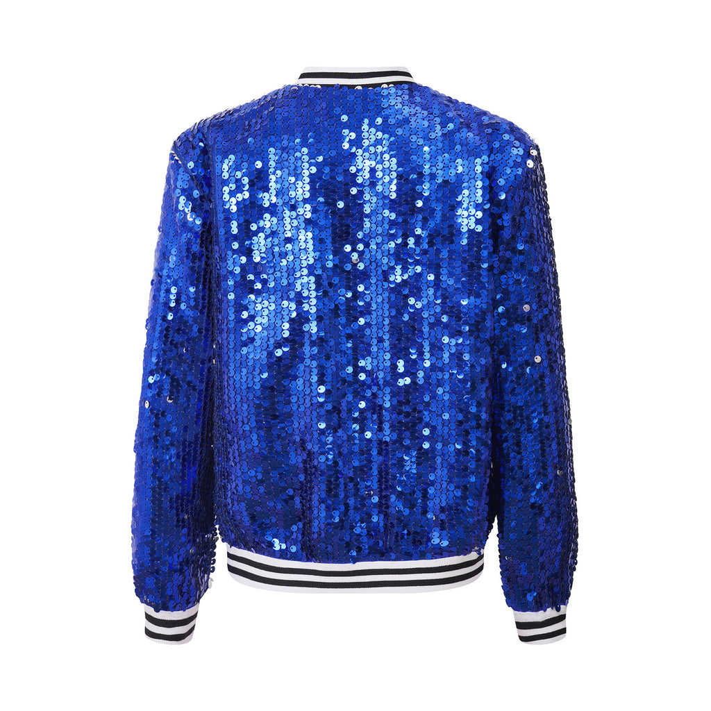 Shiny Sequin Zip Jacket — Kids Dance Performance & Festival Coat