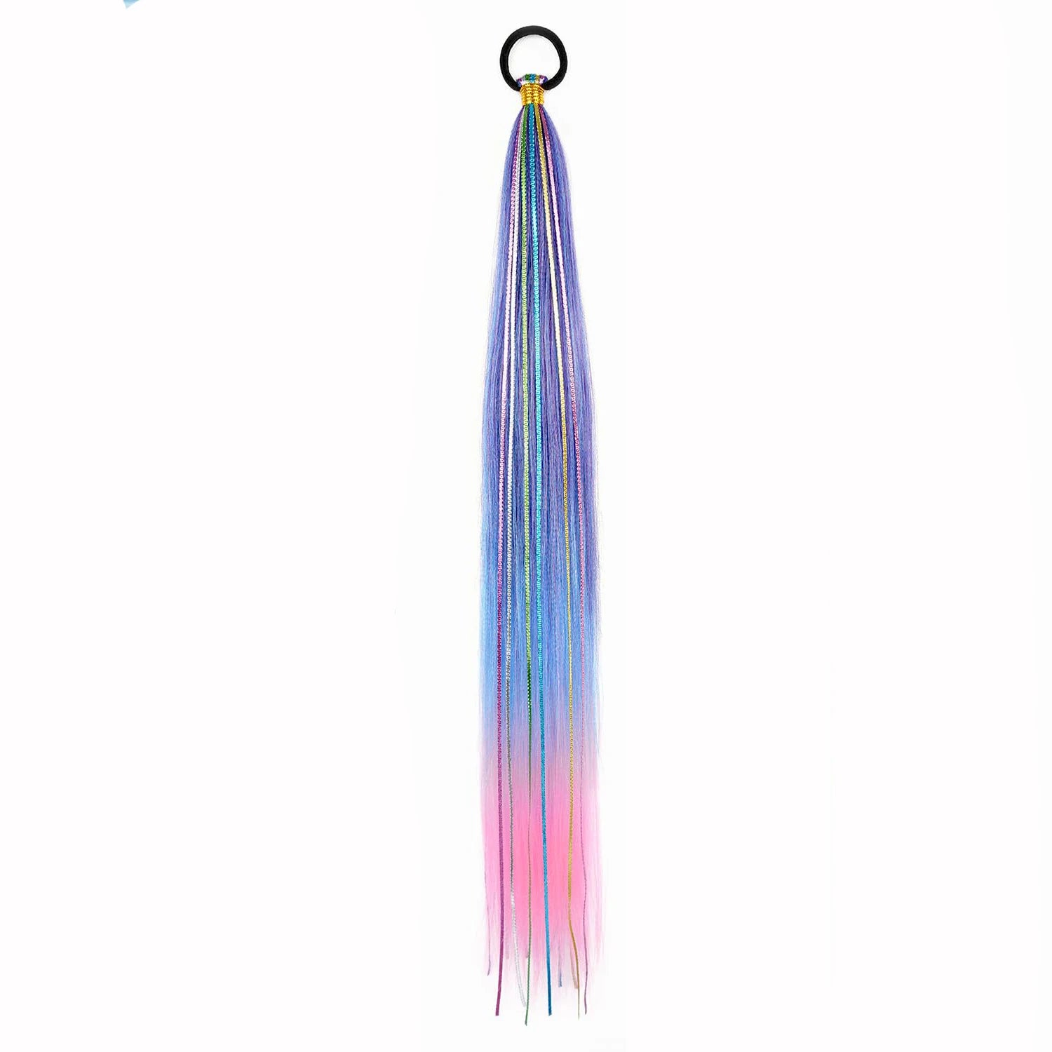 Purple Gradient Braided Ponytail Extension — 26 Inch Wrap Around