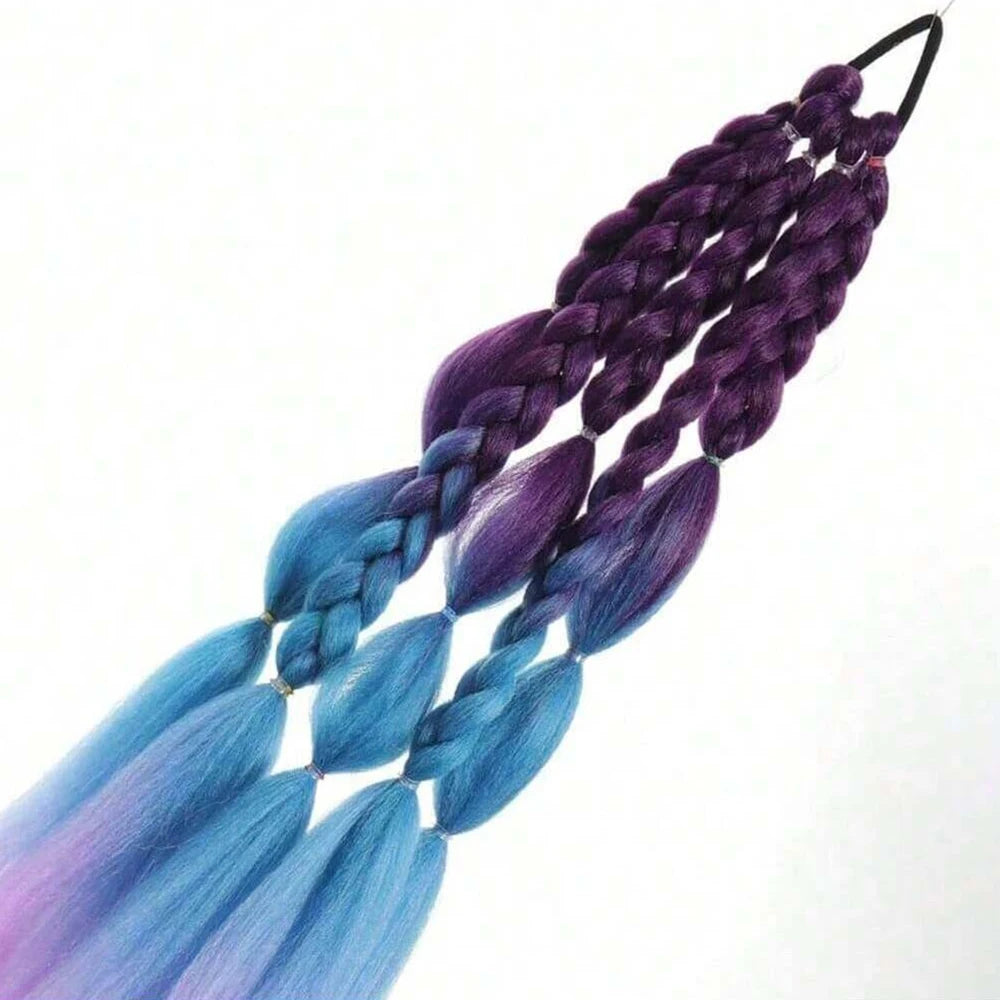 Pink Lantern Bubble Braid Ponytail — Halloween & Festival Hair