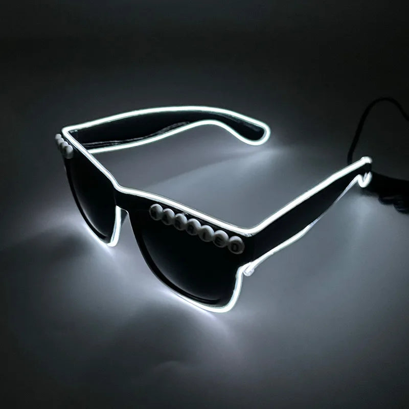 LED Heart Sunglasses — Light Up Bride & Hen Party Glasses