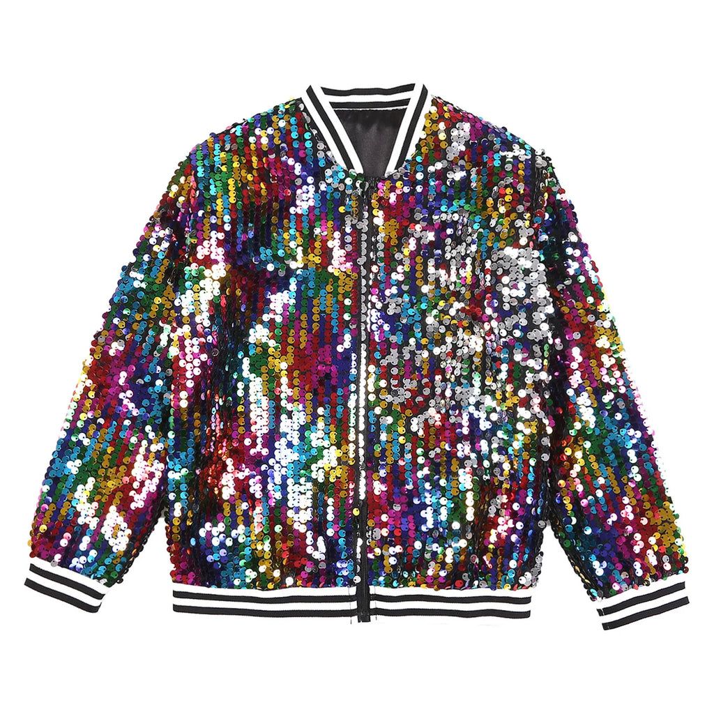 Sequin Bomber Jacket — Kids Hip Hop Dance & Festival Outerwear