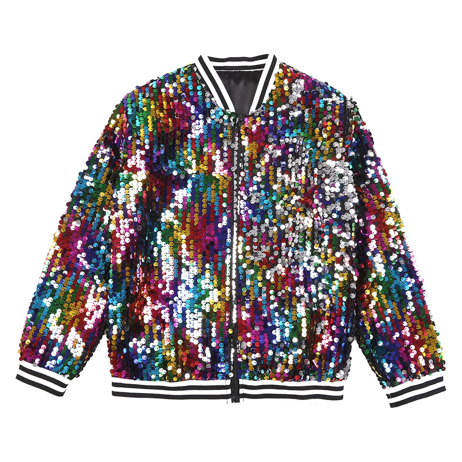 Sequin Bomber Jacket — Kids Hip Hop Dance & Festival Outerwear