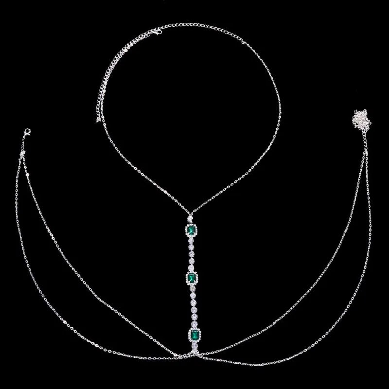 Crystal Tassel Body Chain — Statement Festival & Beach Jewellery