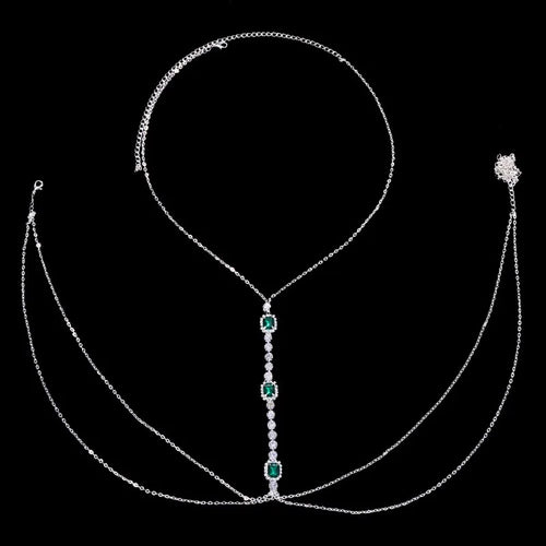 Crystal Tassel Body Chain — Statement Festival & Beach Jewellery