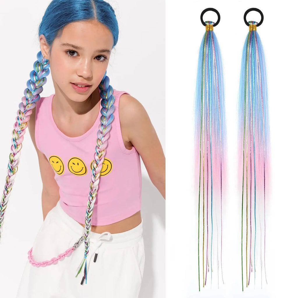 Purple Gradient Braided Ponytail