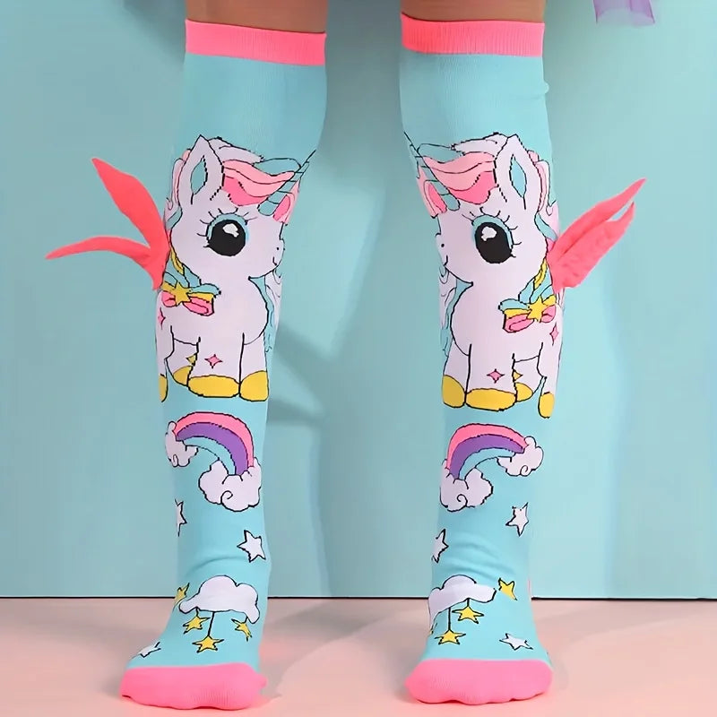 Unicorn Wing 3D Knee Socks — Kids Party & Dress Up Sock