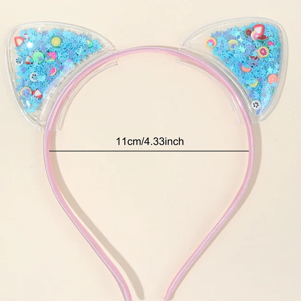 Cat Ear Sequin Headbands — 5 Pack Kids Party & Dress Up