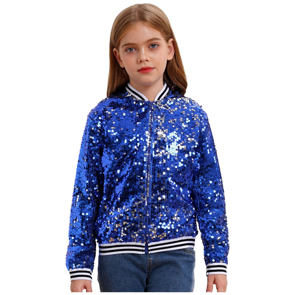 Sequin Bomber Jacket — Kids Hip Hop Dance & Festival Outerwear