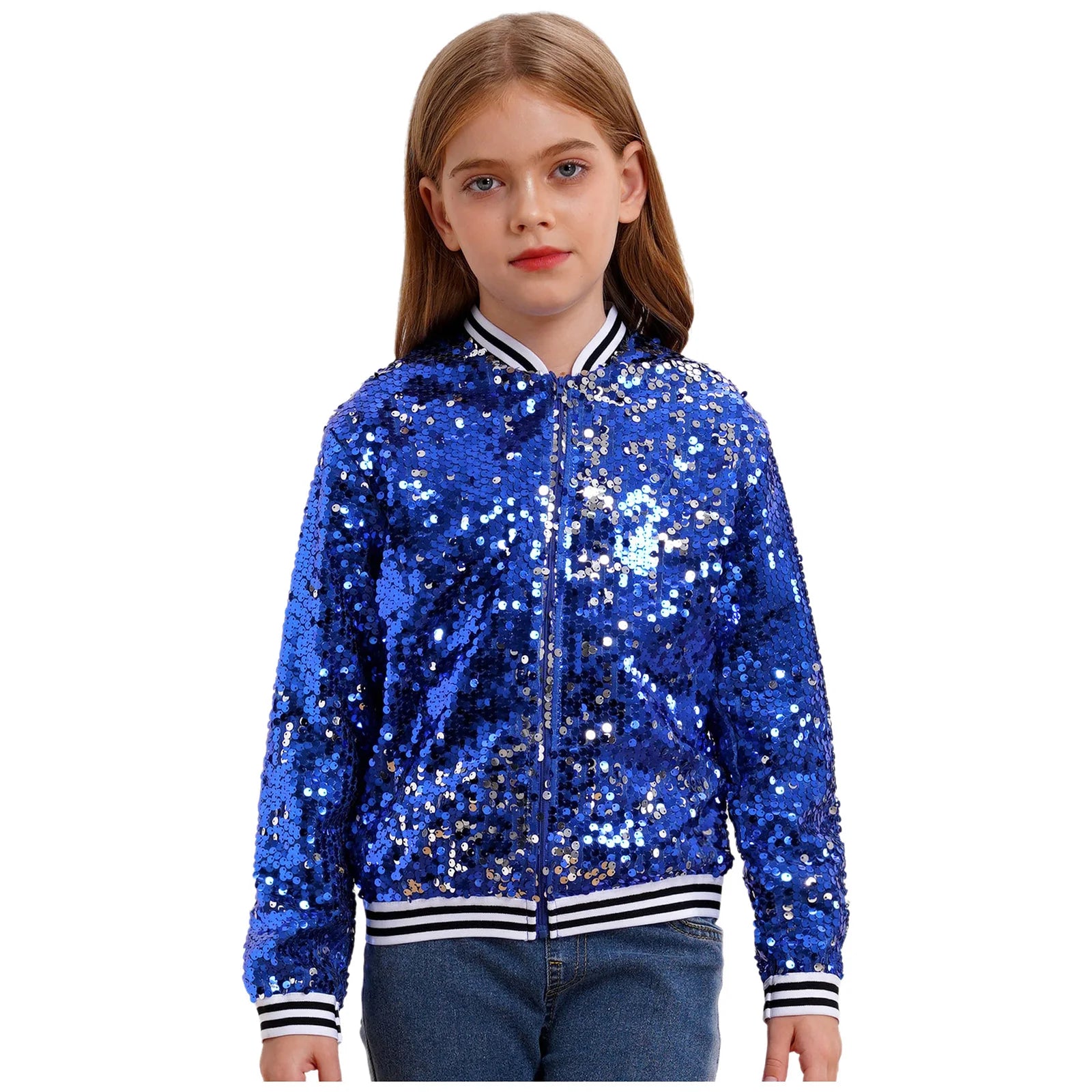 Sequin Bomber Jacket — Kids Hip Hop Dance & Festival Outerwear