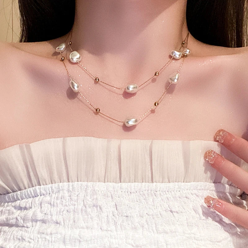 Star & Moon Sequin Tassel Choker — Boho Festival Layered Necklace
