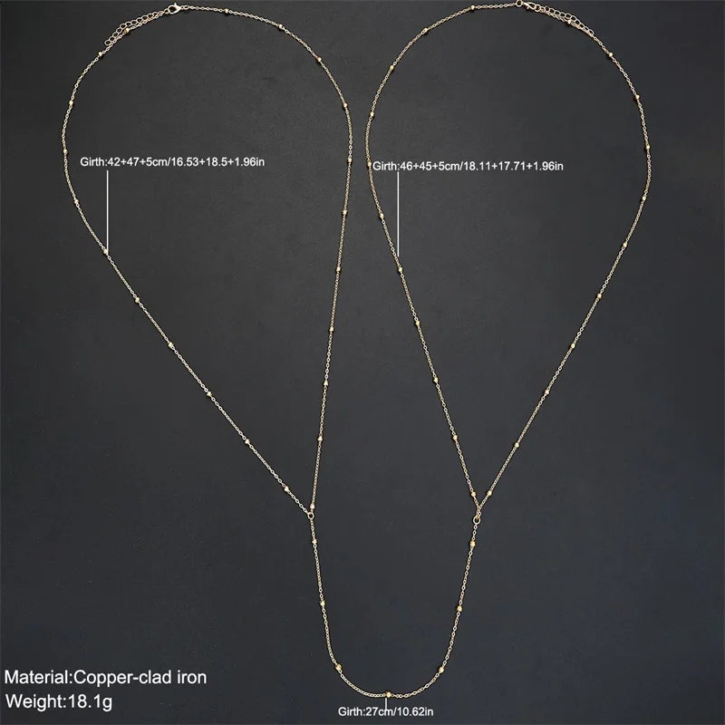 Rhinestone Body Chain — Layered Crystal Back & Waist Chain