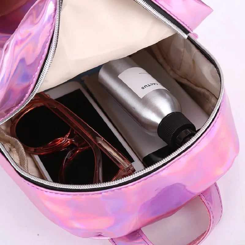 Holographic Backpack — Iridescent Festival, Rave & School Bag