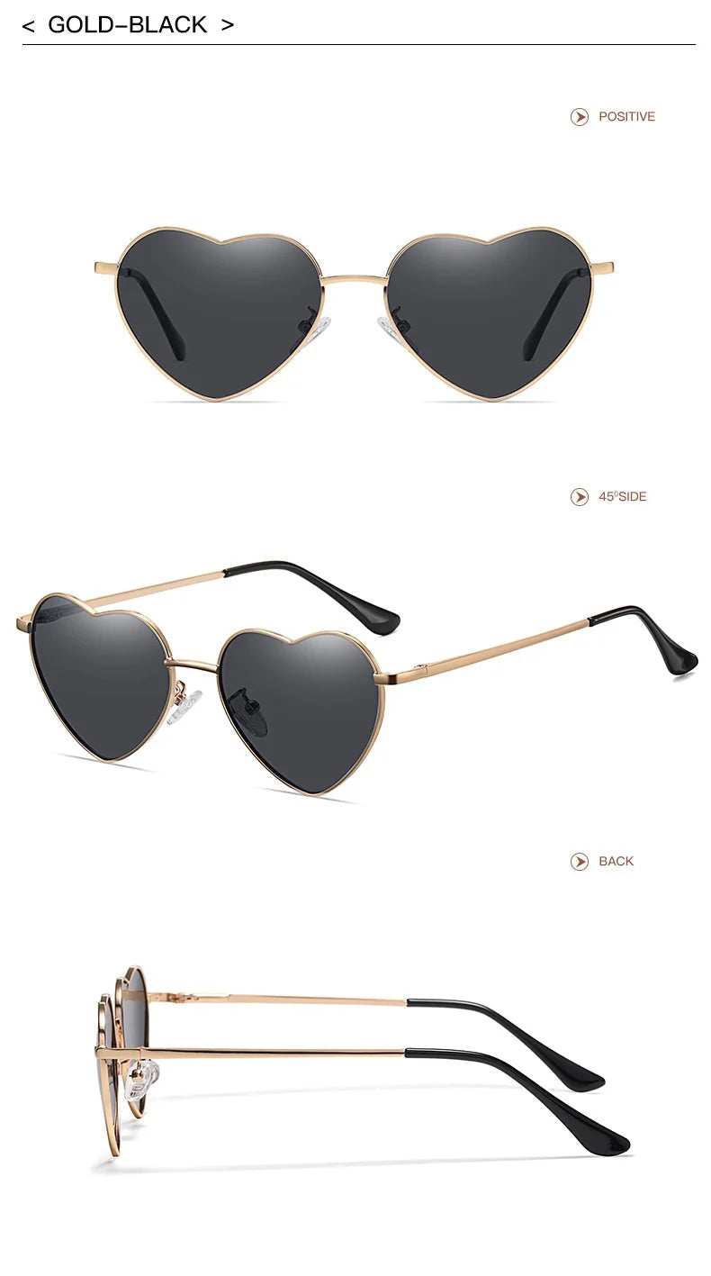 Polarised Heart Sunglasses — UV400 Festival & Holiday Shades
