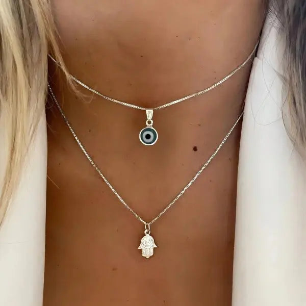 Star & Moon Sequin Tassel Choker — Boho Festival Layered Necklace