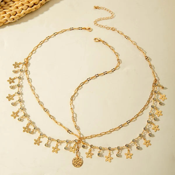 Multi-Layer Diamond Forehead Chain — Princess Headpiece for Weddings & Parties