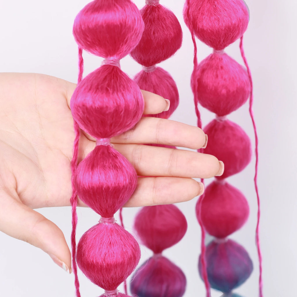 Colourful Bubble Braid Ponytail Extension — Festival & Party Hair