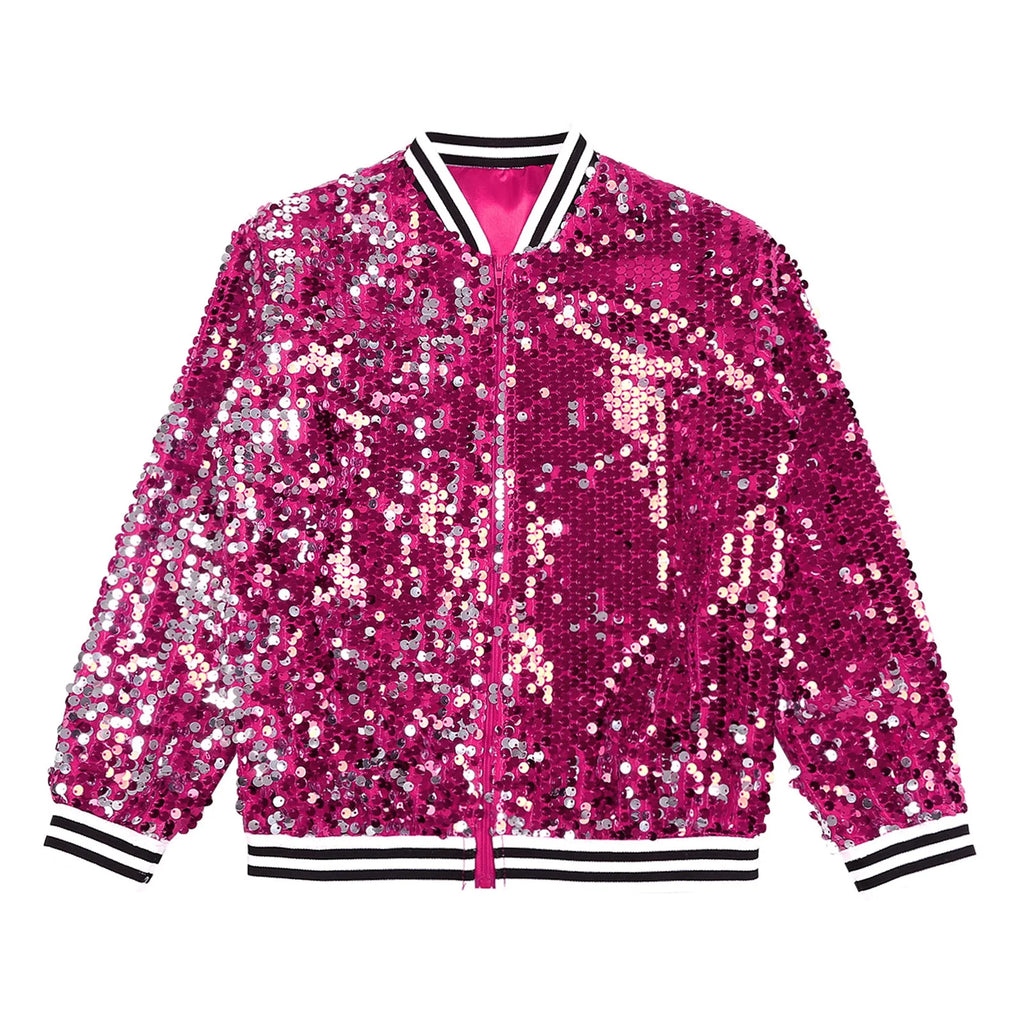 Sequin Bomber Jacket — Kids Hip Hop Dance & Festival Outerwear