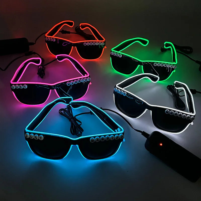 LED Heart Sunglasses — Light Up Bride & Hen Party Glasses