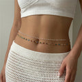 Pearl Waist Chain — Double Layer Diamanté Belly Chain