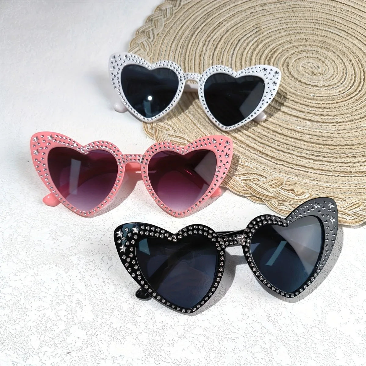 Star & Heart Party Sunglasses — Retro Novelty Festival Glasses