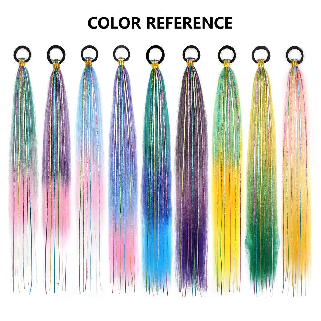 Purple Gradient Braided Ponytail Extension — 26 Inch Wrap Around