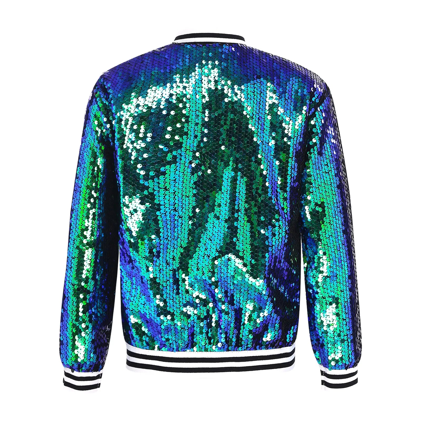 Shiny Sequin Zip Jacket — Kids Dance Performance & Festival Coat