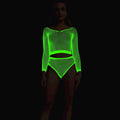 UV Glow Fishnet Two-Piece Set — Festival & Rave Outfit