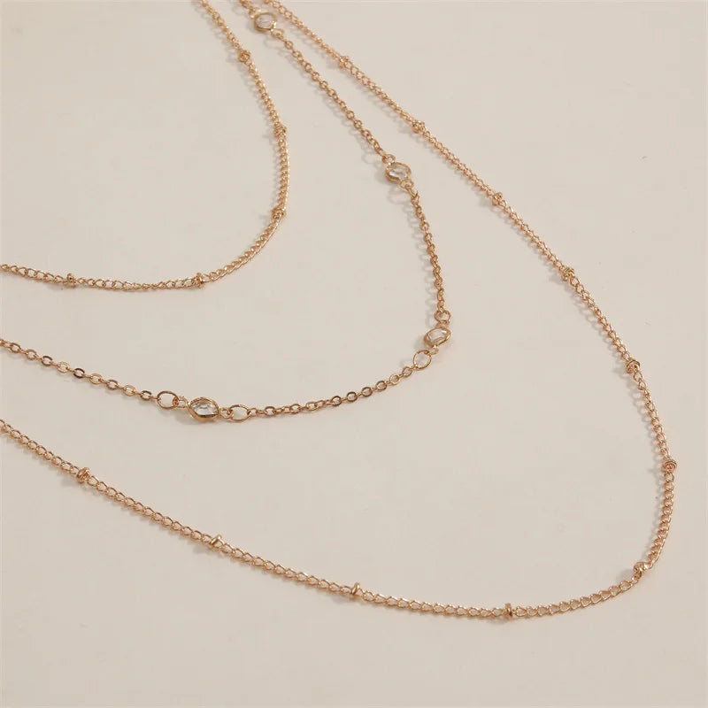 Rhinestone Body Chain — Layered Crystal Back & Waist Chain