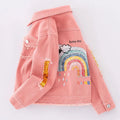 Girls Pink Denim Jacket — Korean Style Kids Festival & Party Coat