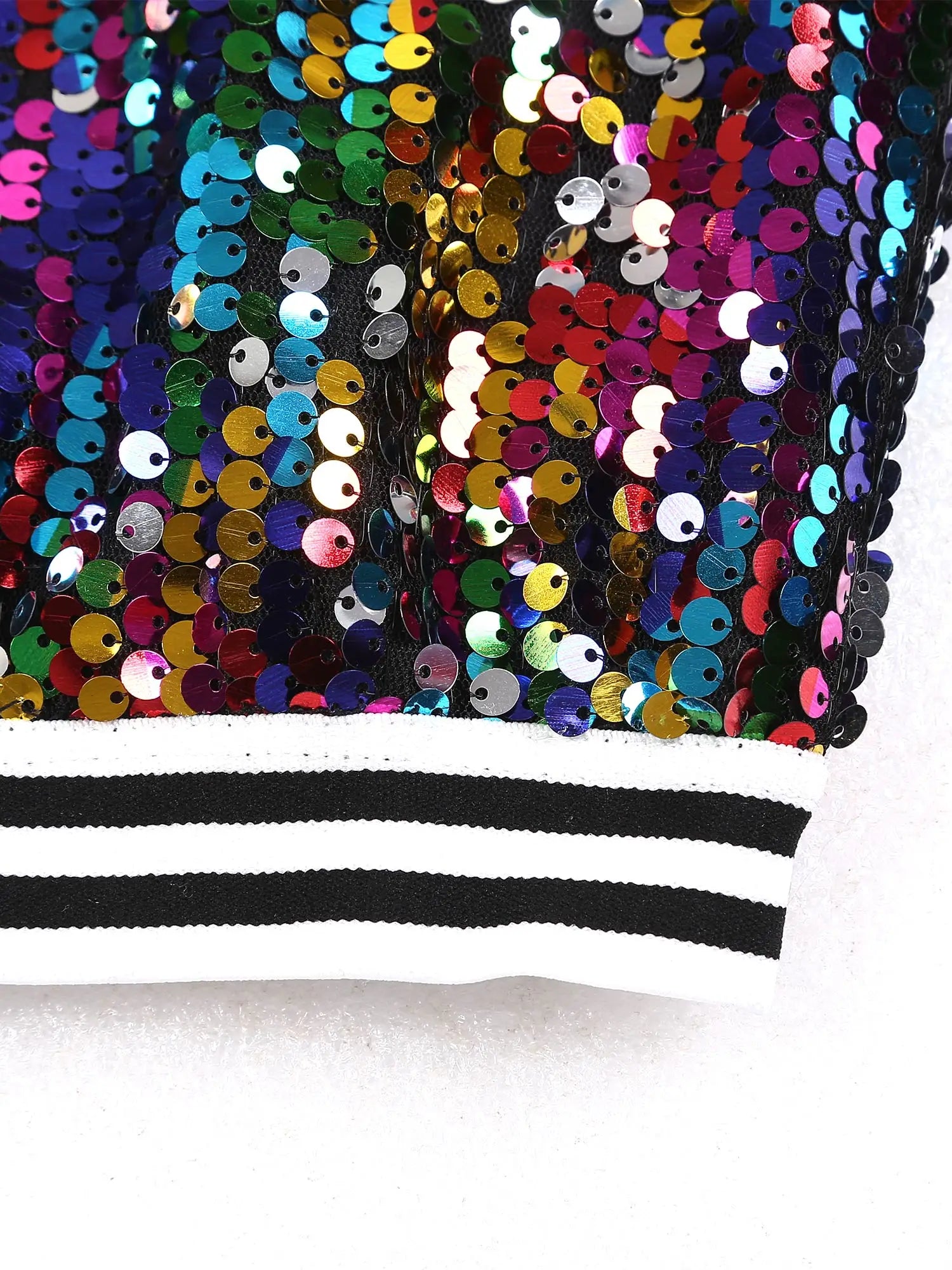 Shiny Sequin Zip Jacket — Kids Dance Performance & Festival Coat