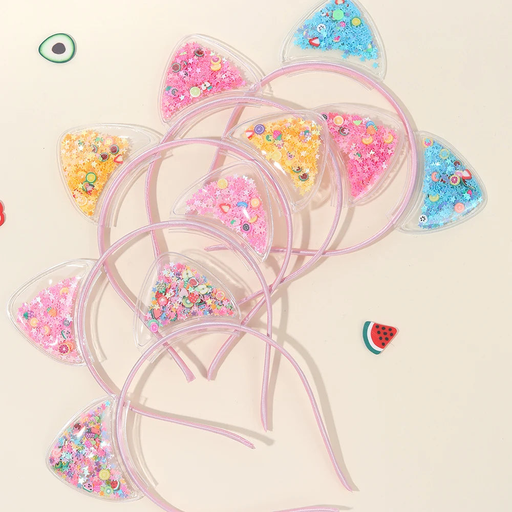 Cat Ear Sequin Headbands — 5 Pack Kids Party & Dress Up