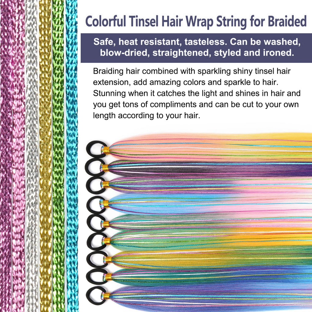 Purple Gradient Braided Ponytail Extension — 26 Inch Wrap Around