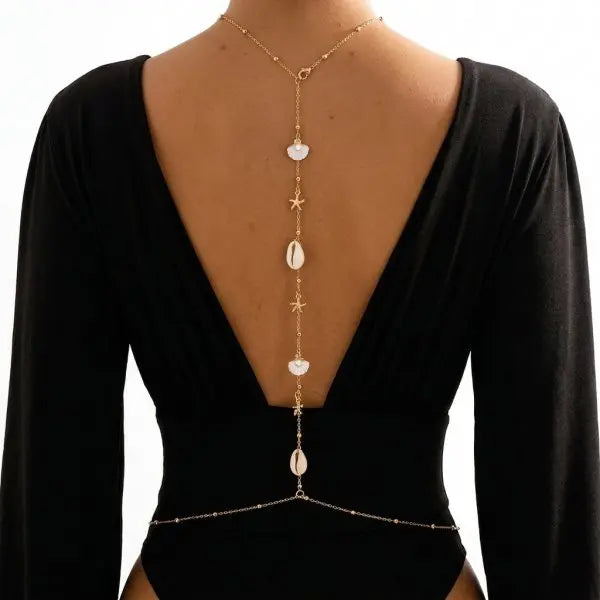 Rhinestone Body Chain — Layered Crystal Back & Waist Chain