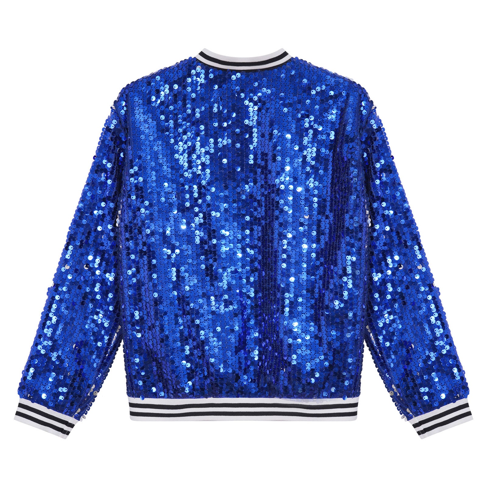 Shiny Sequin Zip Jacket — Kids Dance Performance & Festival Coat