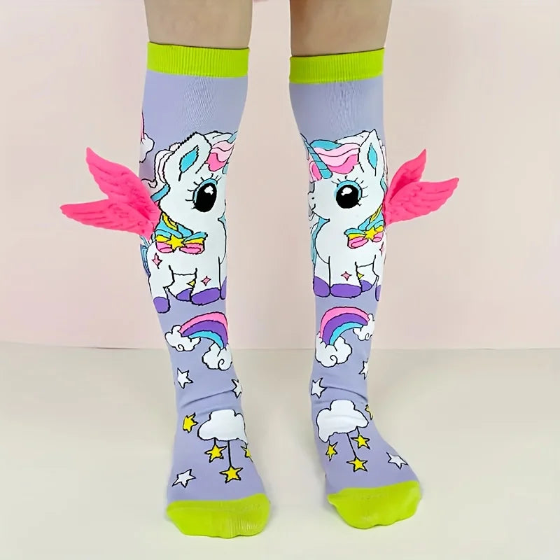 Unicorn Wings Over-Knee Socks