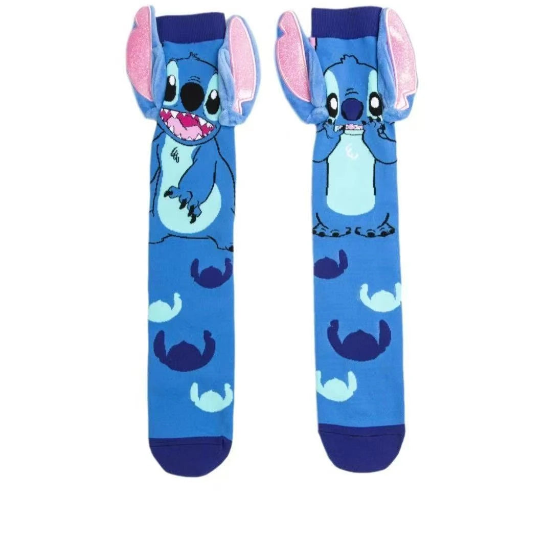 Stitch Cartoon 3D Socks — Novelty Cotton Socks