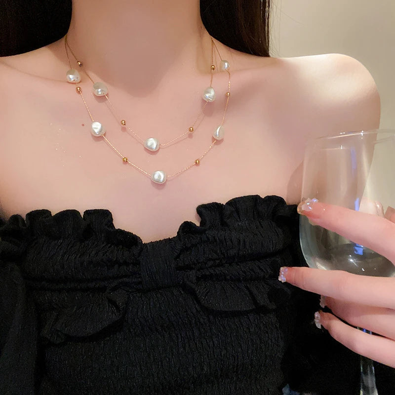 Star & Moon Sequin Tassel Choker — Boho Festival Layered Necklace