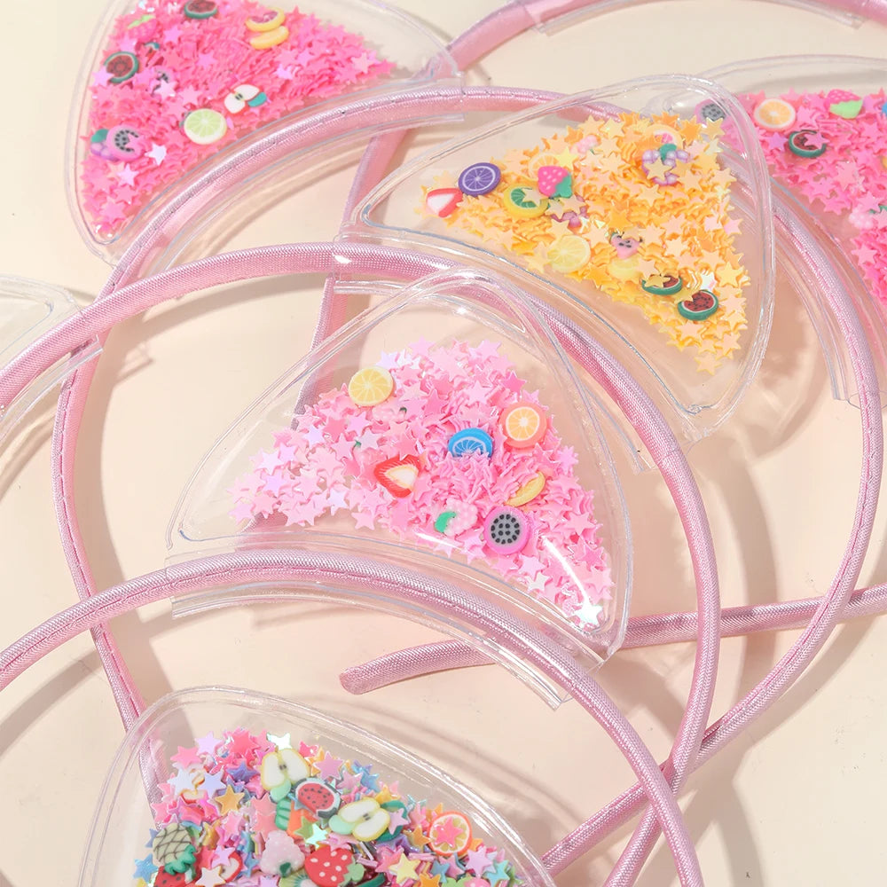Cat Ear Sequin Headbands — 5 Pack Kids Party & Dress Up