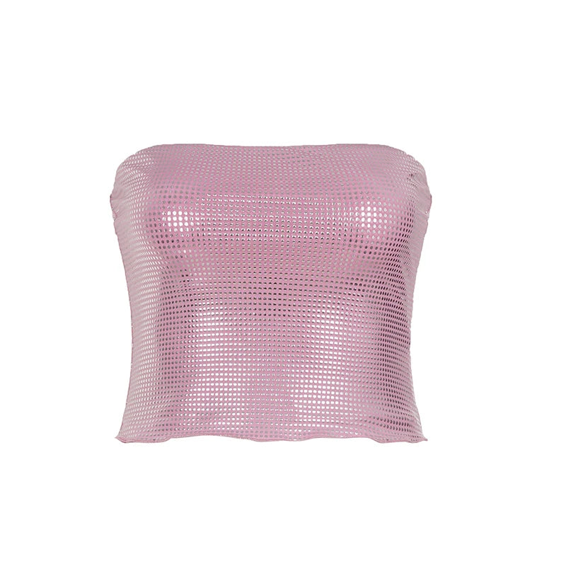 Sequin Tube Top — Y2K Coquette Festival & Party Cami
