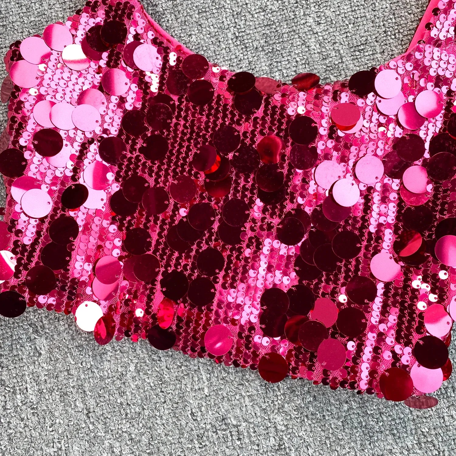 Sequin Crop Top — Slim Party & Club Cami