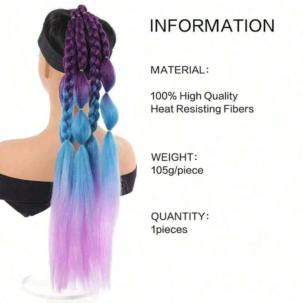 Pink Lantern Bubble Braid Ponytail — Halloween & Festival Hair