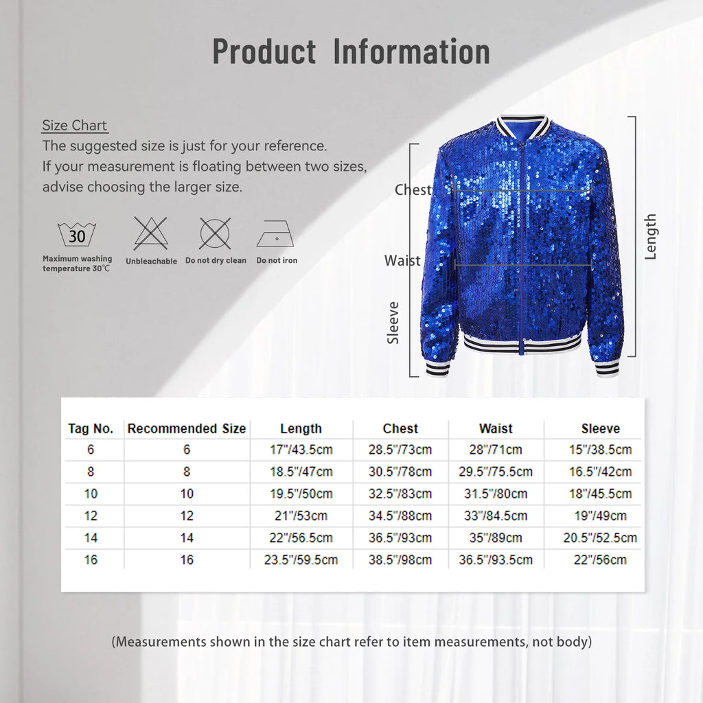 Sequin Bomber Jacket — Kids Hip Hop Dance & Festival Outerwear