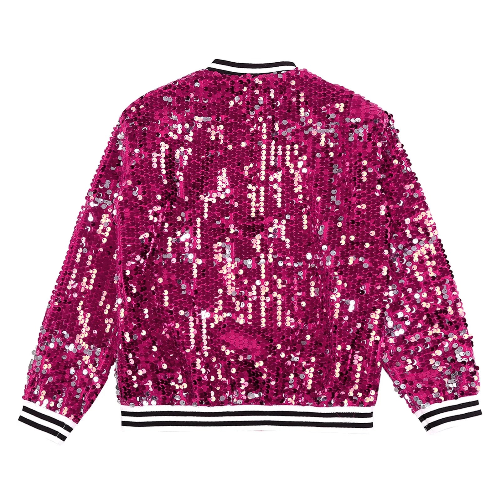 Shiny Sequin Zip Jacket — Kids Dance Performance & Festival Coat